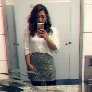 Silver/white Sequin mini skirt